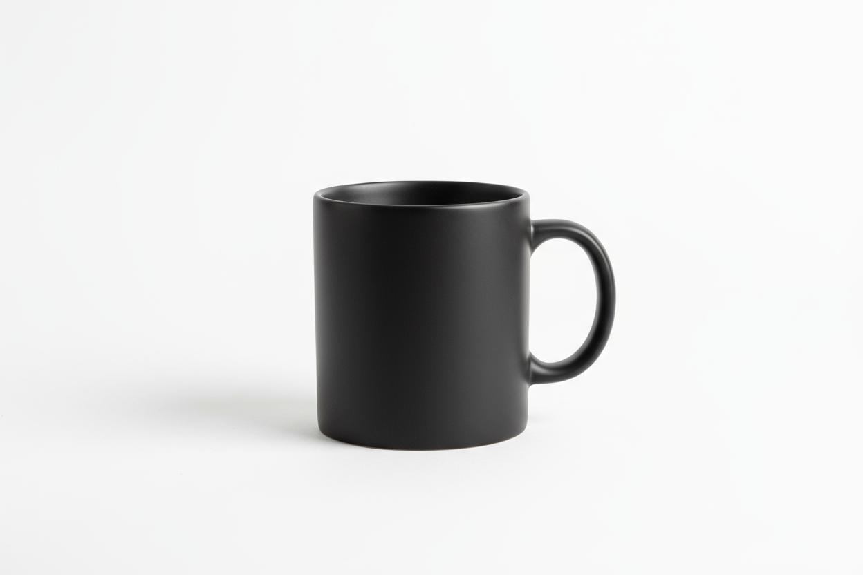 black coffe mug